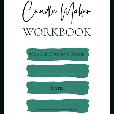 The Candle Maker's Workbook: Candle terms and workbook for beginners  Digital Download