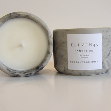 Concrete Candles | Sandalwood Rose Candle Scent