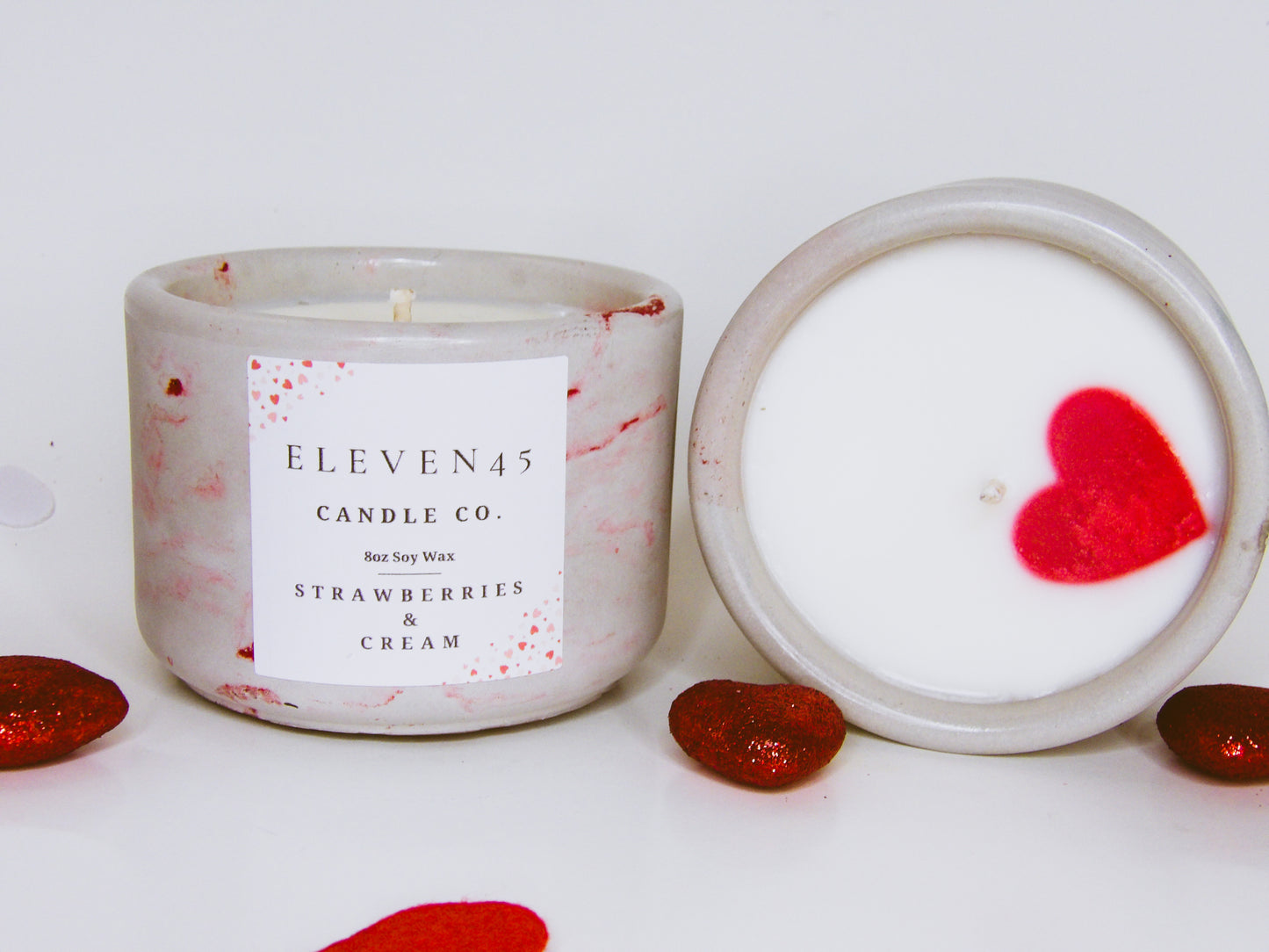 Concrete Candles | Strawberries & Champagne Scented Candle